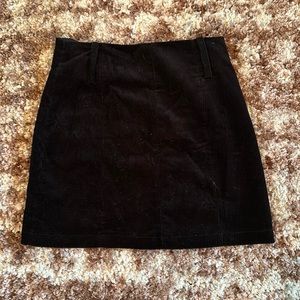Zara Corduroy Black Skirt